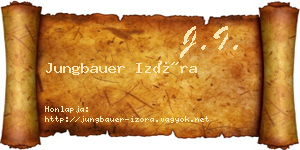 Jungbauer Izóra névjegykártya